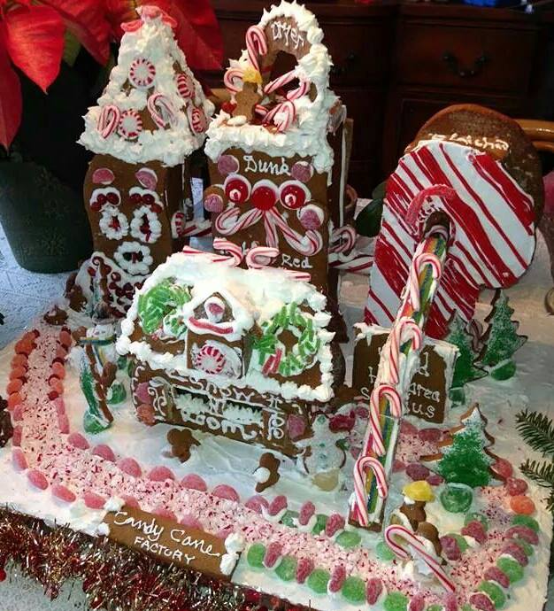 Diane Randlett’s Candy Cane Factory gingerbread, 2014 Diane Randlett Candy Cane Factory gingerbread
