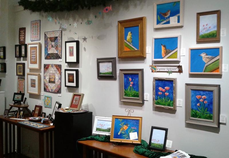 Gifts For Giving opens Thursday, Nov. 17 - paintings and fiber art are among the selections offered by local Maine artists, artisans and authors. Leslie Muir-Volpe photo Studio 53, Boothbay Harbor, Leslie Muir-Volpe photo