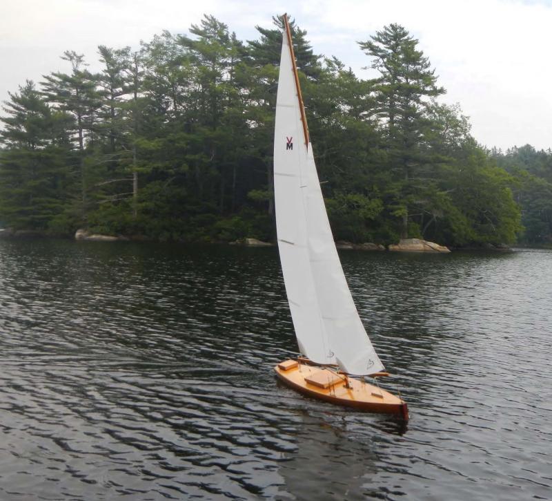 Jon Dunsford’s 50 inch Marblehead that he sails in West Harbor Pond. Courtesy of Jon Dunsford