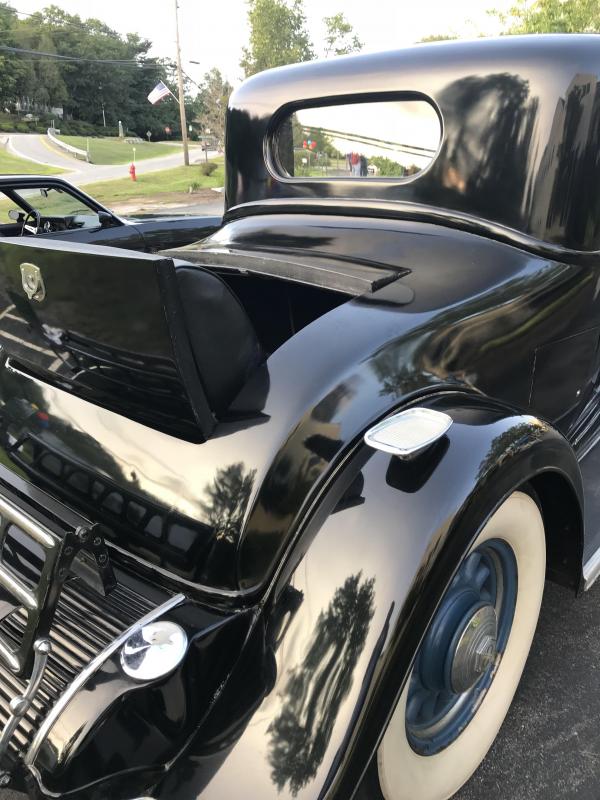 The rumble seat in the 1932 Pierce Arrow coupe. KELLIE BIGOS/Boothbay Register