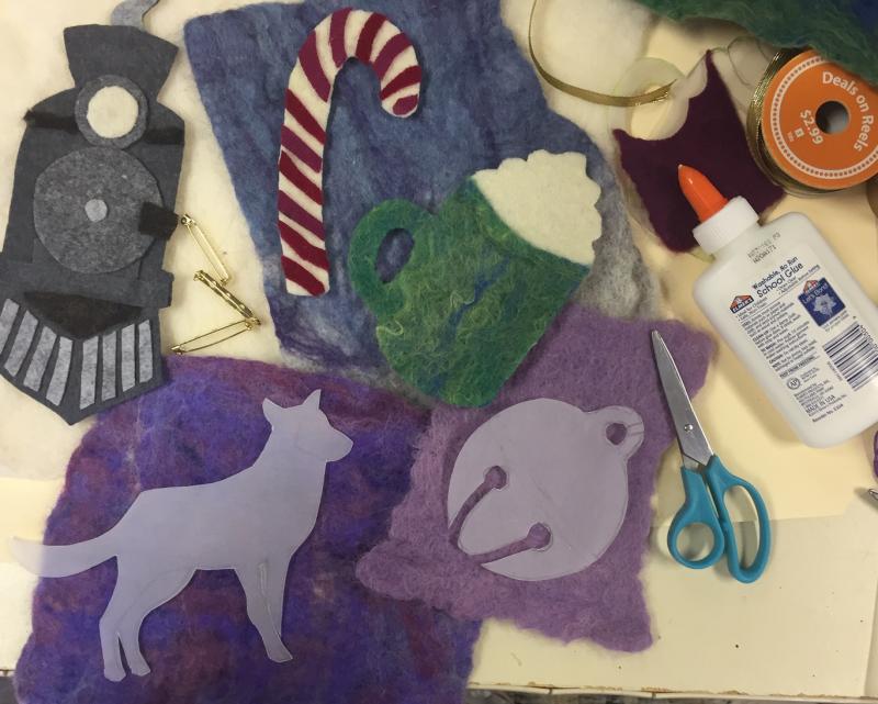 An engine, a wolf, a jingle bell? What shape will your felted ornament take? Susan Perrine photo