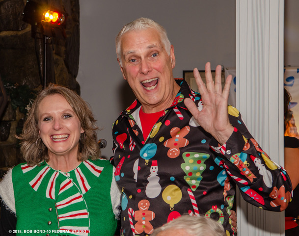 Stacey Souza and Ernie Gallerani, winners of most festive wear. Courtesy photo