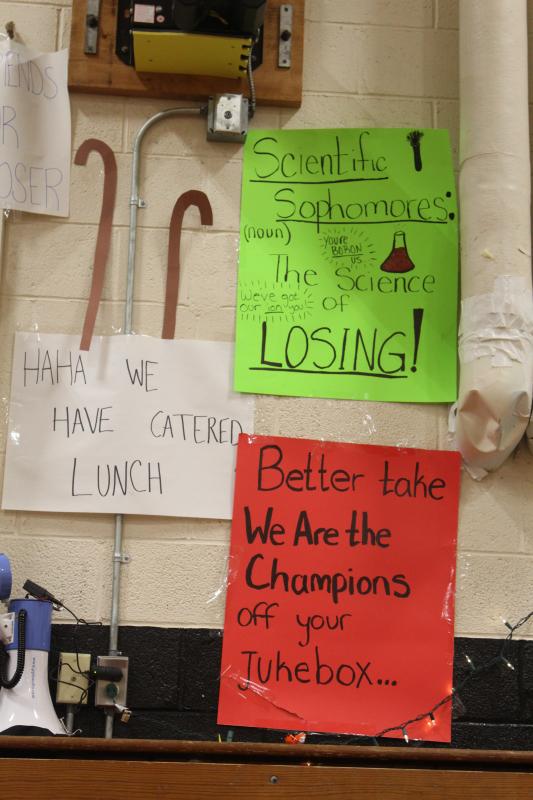Posters made and hung by students. Vanessa Dunn/Wiscasset Newspaper