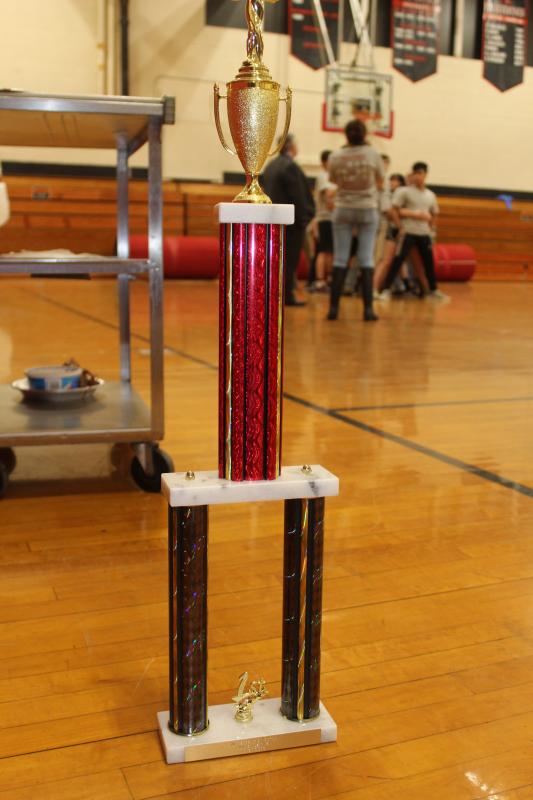 The Winter Carnival trophy. Vanessa Dunn/Wiscasset Newspaper