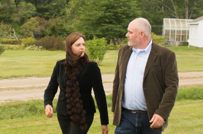 Event hosts Prudence and Roger Kiessling. Courtesy of Midcoast Conservancy