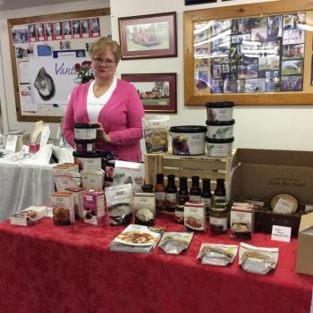 Hilda Moss traveled from Pittsfield to sell her Tastefully Simple products and support the shelter. KATRINA CLARK/Boothbay Register