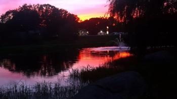 Sunset at the Boothbay Food & Music Fest. STEVE EDWARDS/Boorthbay Register