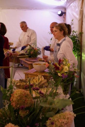 The serving tables at the dinner dance were beautifully set up. BOB CRINK photo
