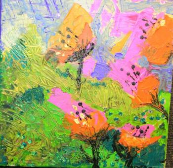 Jessica Nadeau’s acrylic “Summer Dreams” would brighten up the darkest day. Jessica Nadeau