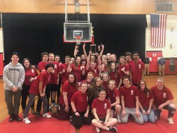 The juniors with the Winter Carnival trophy. Courtesy of Debra Pooler