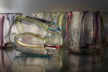 Terrill Waldman’s colorful glassware - Tandem Glass. Courtesy of the artist