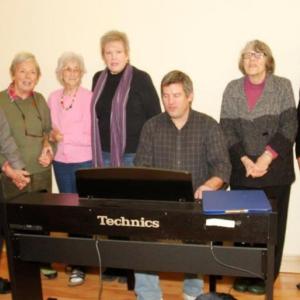 Hearts Ever Young members with pianist Sean Fleming