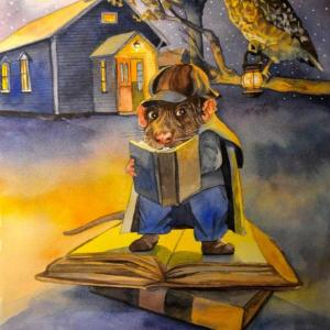 This year’s Books in Boothbay poster features original art by Thomas Block. Block illustrated the Boothbay Railway Village’s new book “Reginald the Railway Rat.” He and author Paige Pendleton will be featured at the event on Saturday, July 9. Courtesy photo