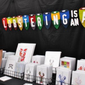 Meet Andrew M. Cook and see his unusual designs, featuring Maine’s famed crustacean,during the June 29 Wiscasset Art Walk. Courtesy of Lucia Droby