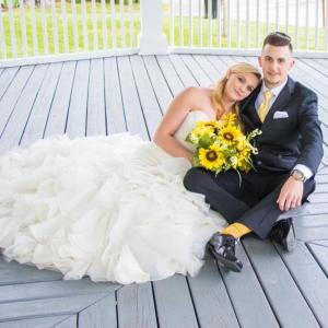 Mr. and Mrs. Vincent Souza. Courtesy of Donnie Perrello/Sheepscott Photography